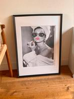 Audrey Hepburn inclusief lijst, Huis en Inrichting, Woonaccessoires | Lijsten, Ophalen, Zo goed als nieuw, Hout, Minder dan 50 cm