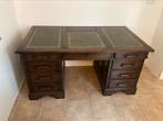 Klassiek Engels bureau met groen verguld leer, Antiek en Kunst, Antiek | Kantoor en Zakelijk, Ophalen