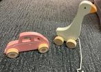 Little Dutch trekeend en roze auto 3,50 samen, Kinderen en Baby's, Ophalen of Verzenden, Zo goed als nieuw, Duw- of Trekspeelgoed