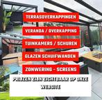 Overkapping - veranda - glazen schuifwanden - serre en meer, Tuin en Terras, Overkappingen, Nieuw, Ophalen of Verzenden, Serre