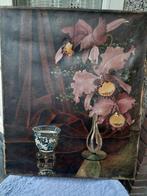 Schilderij, stilleven, erg oud, canvas, Jo Houtman handgesch, Minder dan 50 cm, Gebruikt, Verzenden, Schilderij