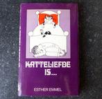 Katteliefde is... vintage kattenboekje cartoons kat boek, Boeken, Dieren en Huisdieren, Gelezen, Ophalen of Verzenden, Katten