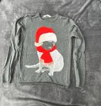 Kersttrui 134-140 grijs met hond kerst, Ophalen of Verzenden, Gebruikt, Jongen of Meisje, Trui of Vest