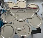 12 Verzilverde borden Swid Powell, design van Richard Meier, Ophalen