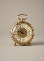 Vintage Rheinmeister Tafelwekker/Reisklok - Werkend!, Antiek en Kunst, Ophalen of Verzenden