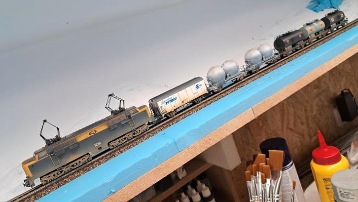 Korte goederentrein, Hobby en Vrije tijd, Modeltreinen | H0, Gebruikt, Treinset, Gelijkstroom, Lima, NS, Ophalen