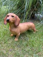 Tuin)Beeld teckel, tekkel, hond, tuin, gazon 40 cm, Tuin en Terras, Tuinbeelden, Ophalen, Nieuw, Kunststof, Dierenbeeld