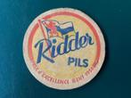 Ridder Pils uit Maastricht bierviltje uit 1958., Ophalen of Verzenden, Gebruikt, Viltje(s), Overige merken