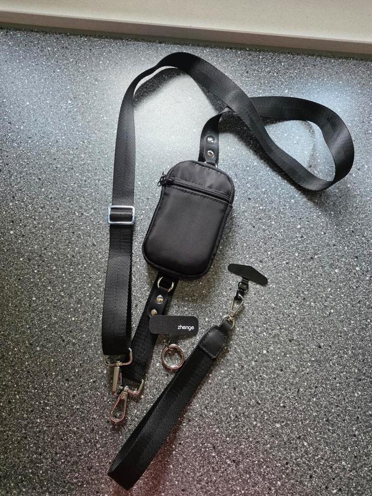 Crossbody telefoonkoord met tasje en polsbandje (nieuw), Telecommunicatie, Mobiele telefoons | Toebehoren en Onderdelen, Nieuw