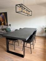 Eettafel met beton ciré tafelblad, Huis en Inrichting, Tafels | Eettafels, Ophalen, Overige materialen, 200 cm of meer, 50 tot 100 cm