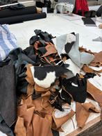 Zak met leerresten - 13/14 kilo, Hobby en Vrije tijd, Stoffen en Lappen, Gebruikt, Bruin, Verzenden, Leer of Kunstleer