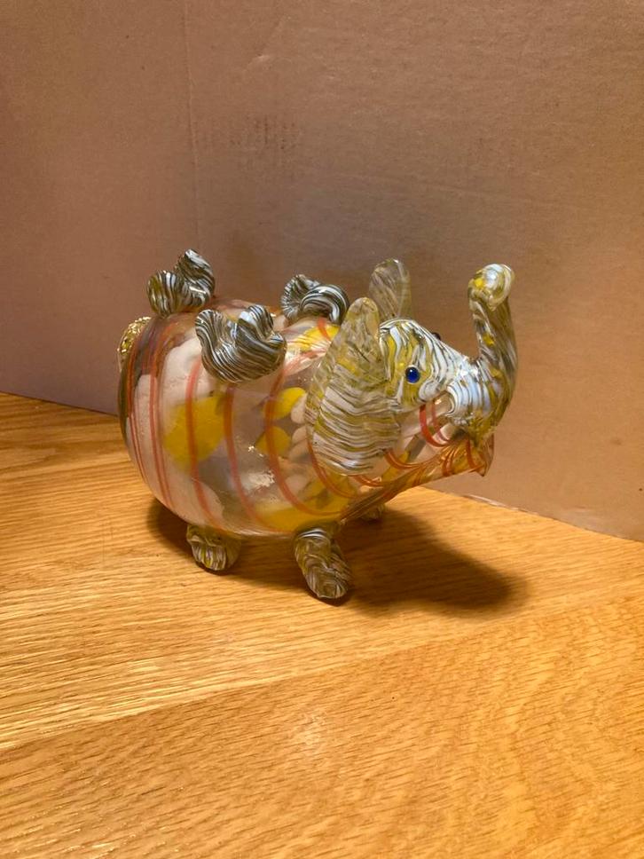 Murano Glazen Olifant Asbak, Antiek en Kunst, Antiek | Glas en Kristal, Ophalen of Verzenden