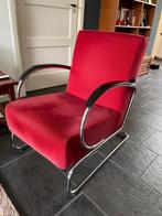 Gispen stoel 407 en hocker 443, Huis en Inrichting, Fauteuils, Ophalen, Minder dan 75 cm, 50 tot 75 cm, Gispen