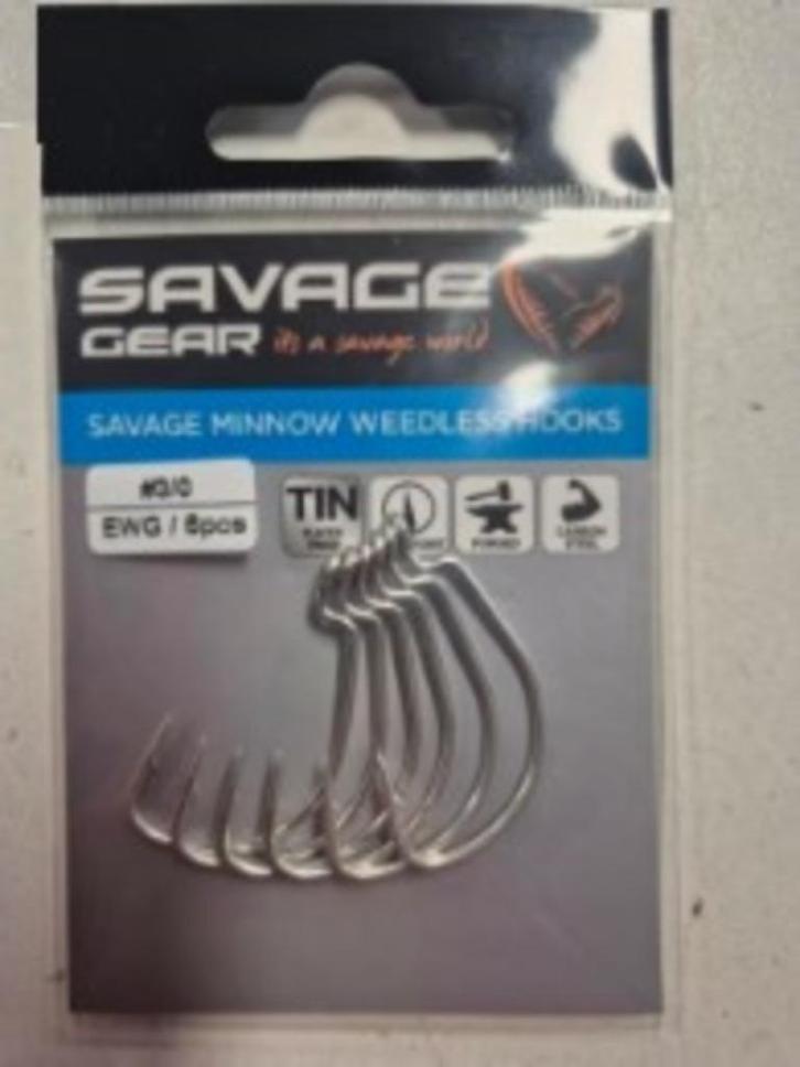 Savage Gear Savage Minnow Weedless Hooks, Watersport en Boten, Hengelsport | Zeevissen, Nieuw, Haak, Ophalen of Verzenden