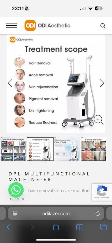 Cryolipolyse EN ipl laser odilazer permanente ontharing beschikbaar voor biedingen