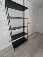 Open stelling kast Arette 2 metaal zwart hout, Ophalen, Zo goed als nieuw, Minder dan 150 cm, Metaal
