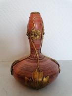 art nouveau vaas in bronze gezet, Ophalen of Verzenden