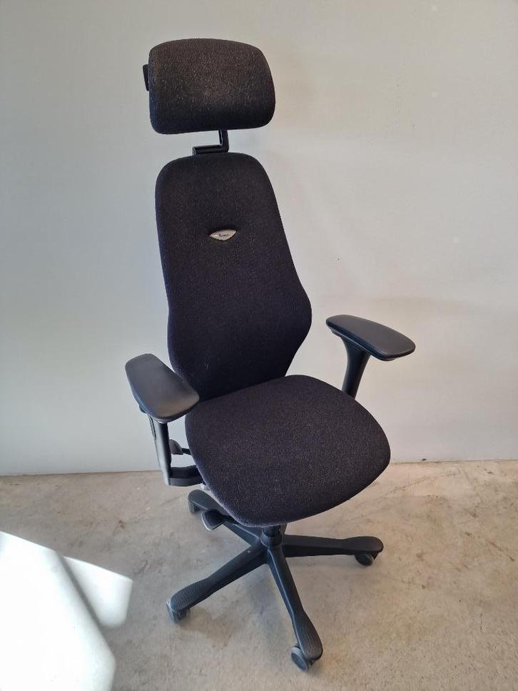 Kinnarps plus 6/8 freefloat 6000 ergonomische bureaustoel, Huis en Inrichting, Bureaustoelen, Gebruikt, Bureaustoel, Zwart, Ergonomisch