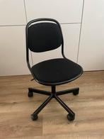 Zwarte bureaustoel van ikea, Ophalen, Gebruikt, Zwart