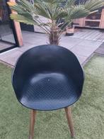 4 tuinstoelen zwart kunstof, Ophalen, Gebruikt, Kunststof