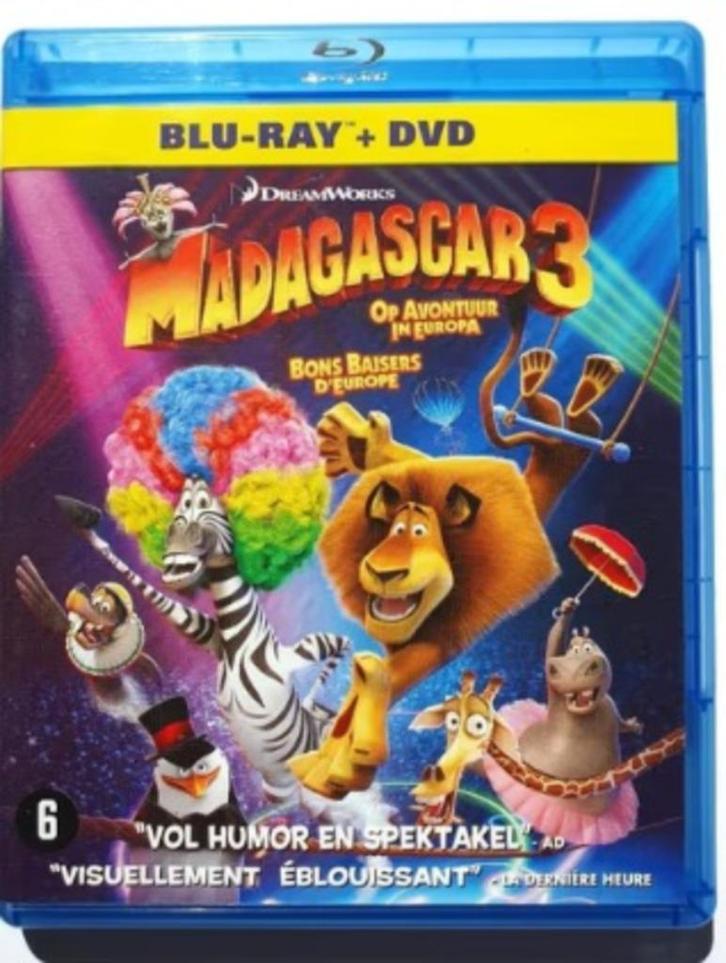 Blu ray + DVD: Madagascar 3, Cd's en Dvd's, Blu-ray, Zo goed als nieuw, Tekenfilms en Animatie, Ophalen of Verzenden