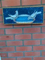 mozaik rayenna gesigneerd duiven bij de drinkbak, Antiek en Kunst, Ophalen of Verzenden