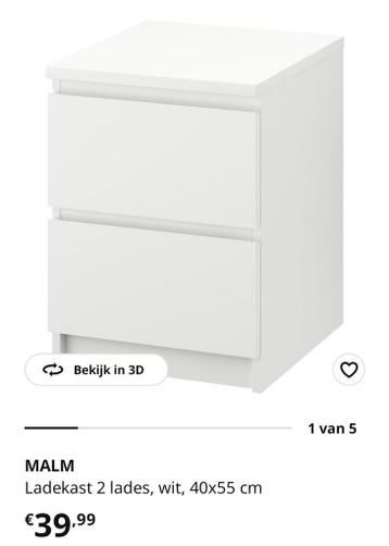 2 x Malm ladenkast Ikea - afbeelding 1