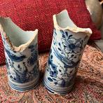 Bodemvondst…17e/18e eeuws 2 Delftsblauwe Vazen, Ophalen of Verzenden