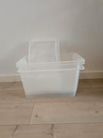 3 x transparante Opbergbak met Deksel 49x29x25, Doe-het-zelf en Verbouw, Kratten en Dozen, Gebruikt, Minder dan 50 cm, Ophalen of Verzenden