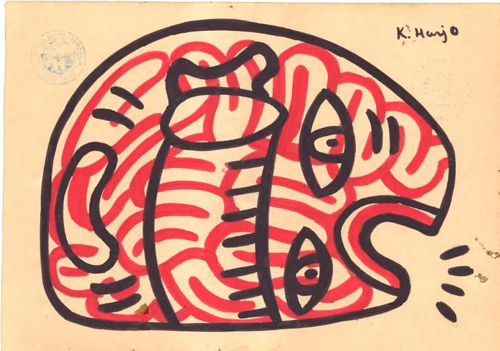 Keith Haring Artwork, Antiek en Kunst, Kunst | Schilderijen | Modern, Ophalen of Verzenden