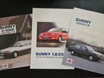 3 Brochures Nissan Sunny UK, Ophalen of Verzenden, Zo goed als nieuw, Nissan