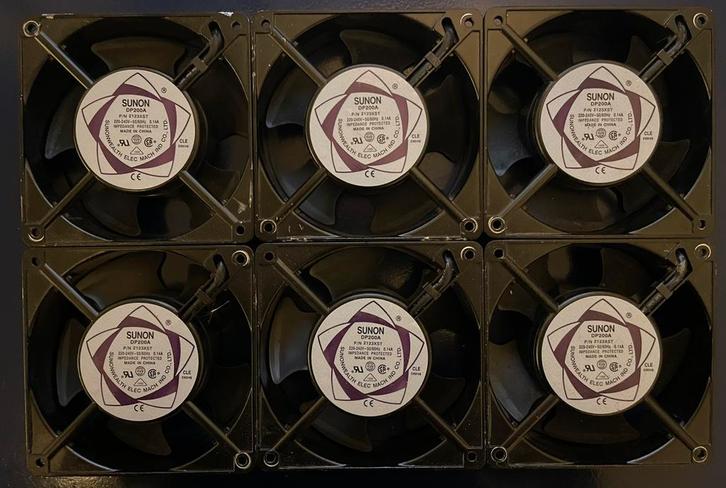 6x SUNON axiaalventilator DP200A 220V 0.14A, Witgoed en Apparatuur, Ventilatoren, Zo goed als nieuw, Overige, Ophalen