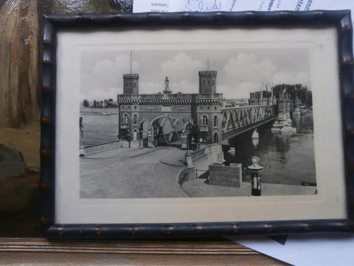 Kampen, Etsje /Gravure van een Stalen Brug Mooi lijstje, Antiek en Kunst, Kunst | Etsen en Gravures, Ophalen of Verzenden