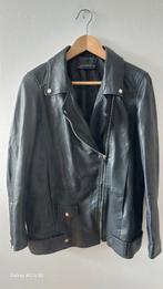 Zara black leather oversized biker jacket L, Zara, Maat 42/44 (L), Ophalen of Verzenden, Zo goed als nieuw