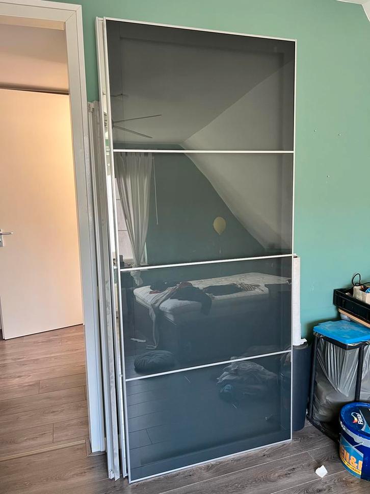 2x PAX Schuifdeur 100cm met rail en beslag, Huis en Inrichting, Kasten | Kledingkasten, Gebruikt, 200 cm of meer, 200 cm of meer