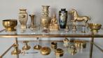Leuke vintage messing brass items vazen boedah dekseldoosjes, Ophalen of Verzenden