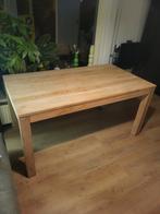 Mooie en stevig licht eiken houten tafel, Huis en Inrichting, Tafels | Eettafels, Ophalen, Zo goed als nieuw, Rechthoekig, 50 tot 100 cm