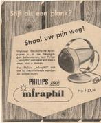 Retro reclame 1955 Philips Infraphil stif als een plank?, Verzamelen, Retro, Ophalen of Verzenden, Overige typen