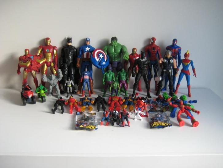 Actiefiguren Marvel Avengers Spiderman Iron Man Batman Hulk, Kinderen en Baby's, Speelgoed | Actiefiguren, Zo goed als nieuw, Ophalen of Verzenden