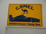 sticker oud Camel Benetton F1 Formule 1 SENNA autosport car, Verzenden, Zo goed als nieuw, Bedrijf of Vereniging
