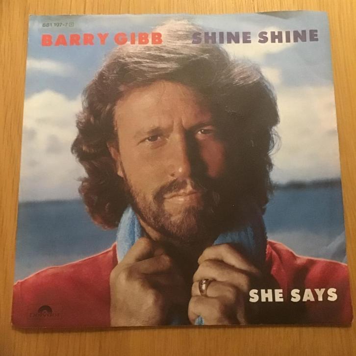 Barry Gibb - Shine shine, Cd's en Dvd's, Vinyl Singles, Gebruikt, Single, Ophalen of Verzenden