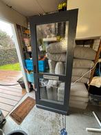 Witte Voordeur met Glas, Ophalen, Gebruikt, 80 tot 100 cm, 200 tot 215 cm