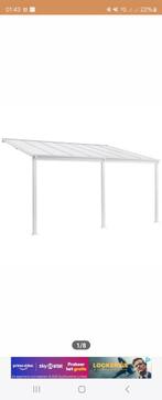 Tuin overkapping carport 5x3m wit aluminium, Tuin en Terras, Overkappingen, Ophalen, Zo goed als nieuw, Carport