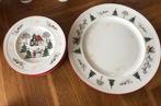 Wedgwood windsor christmas kerst gebakschaal 6 gebaksbordjes, Ophalen of Verzenden, Zo goed als nieuw, Bord(en), Wedgwood
