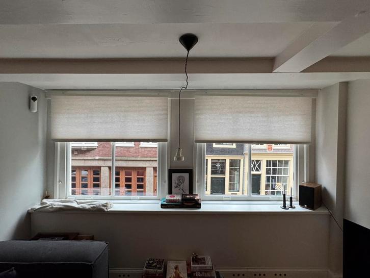 Raamdecoratie - Plissé Gordijnen, Huis en Inrichting, Stoffering | Gordijnen en Lamellen, Zo goed als nieuw, 100 tot 150 cm, Wit