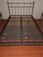 Te koop metalen bed zwart., Ophalen, Gebruikt, Zwart, Tweepersoons