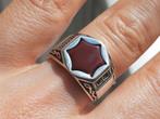 Vanoli 925 zilver ring voor heren carneool agaat maat 18, Sieraden, Tassen en Uiterlijk, Ringen, 18 tot 19, Vanoli, Bruin, Amsterdam