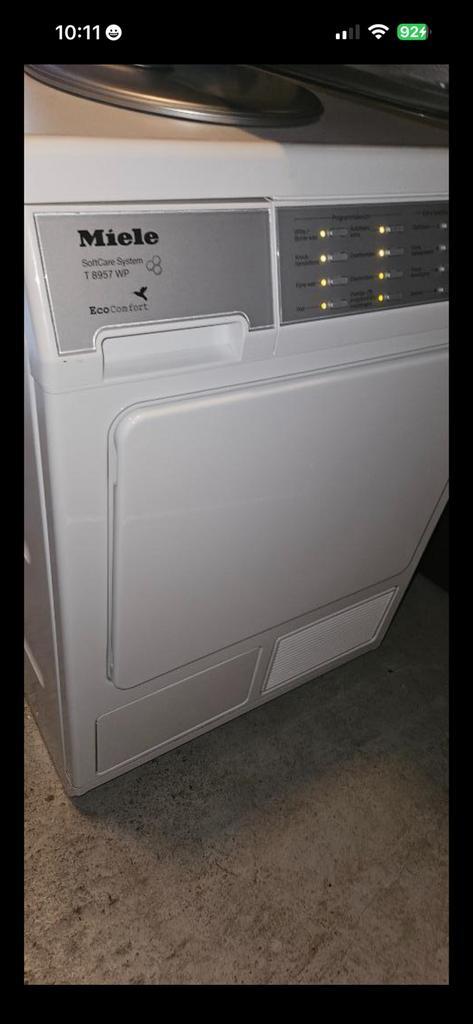 Miele T 8957 WP Droger - EcoComfort, Witgoed en Apparatuur, Wasdrogers, Gebruikt, Condens, Voorlader, 6 tot 8 kg, 85 tot 90 cm