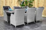 Menorca Tafel 225 Spraystone met 6 Darwin Dining SHOWROOMMOD, Tuin en Terras, Tuinsets en Loungesets, 6 zitplaatsen, Ophalen of Verzenden
