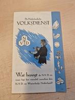 NCD Nederlandsche Volksdienst WHN flyer, Verzamelen, Militaria | Tweede Wereldoorlog, Ophalen of Verzenden